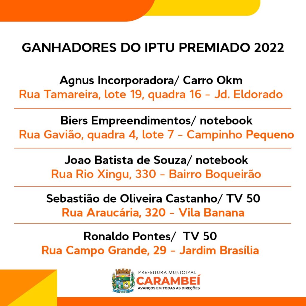 Conhecido O Ganhador Do Carro Km E De Outros Quatro Pr Mios Do Iptu