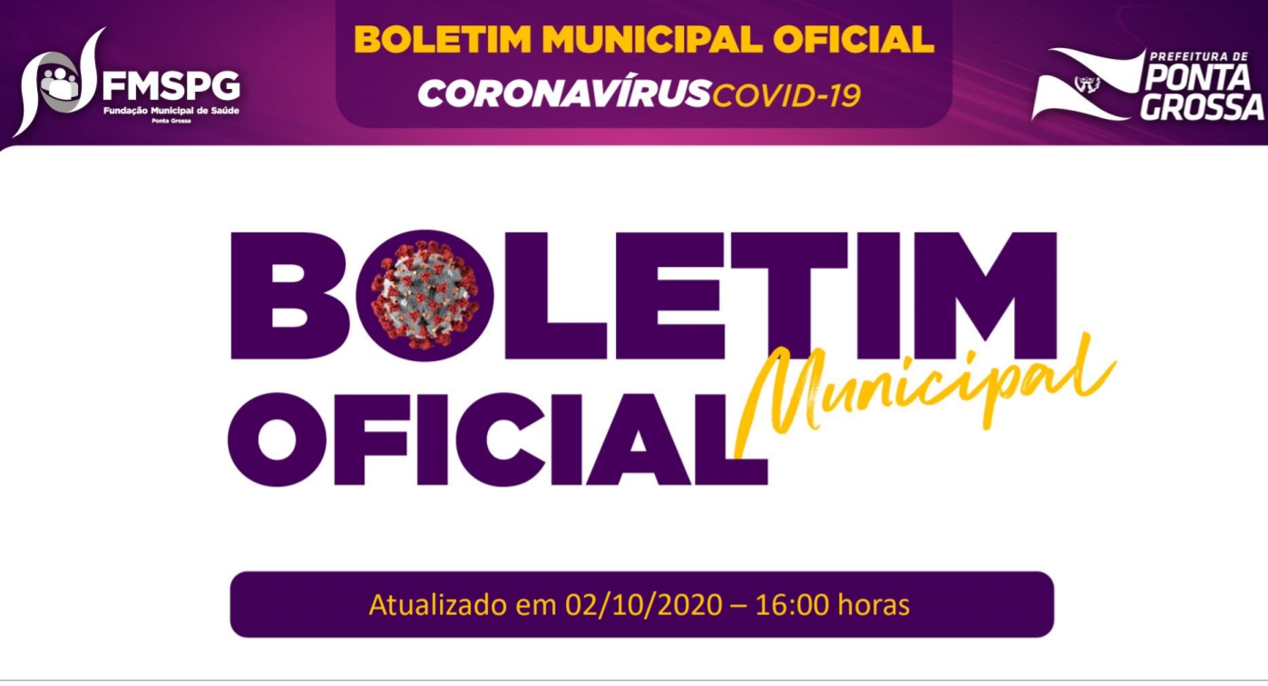 Prefeitura de Ponta Grossa divulga Boletim Oficial com informações sobre o cenário do coronavírus na cidade
