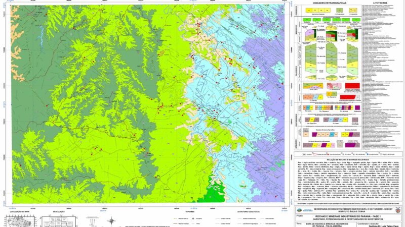 Governo disponibiliza mapas sobre rochas e minérios no Paraná