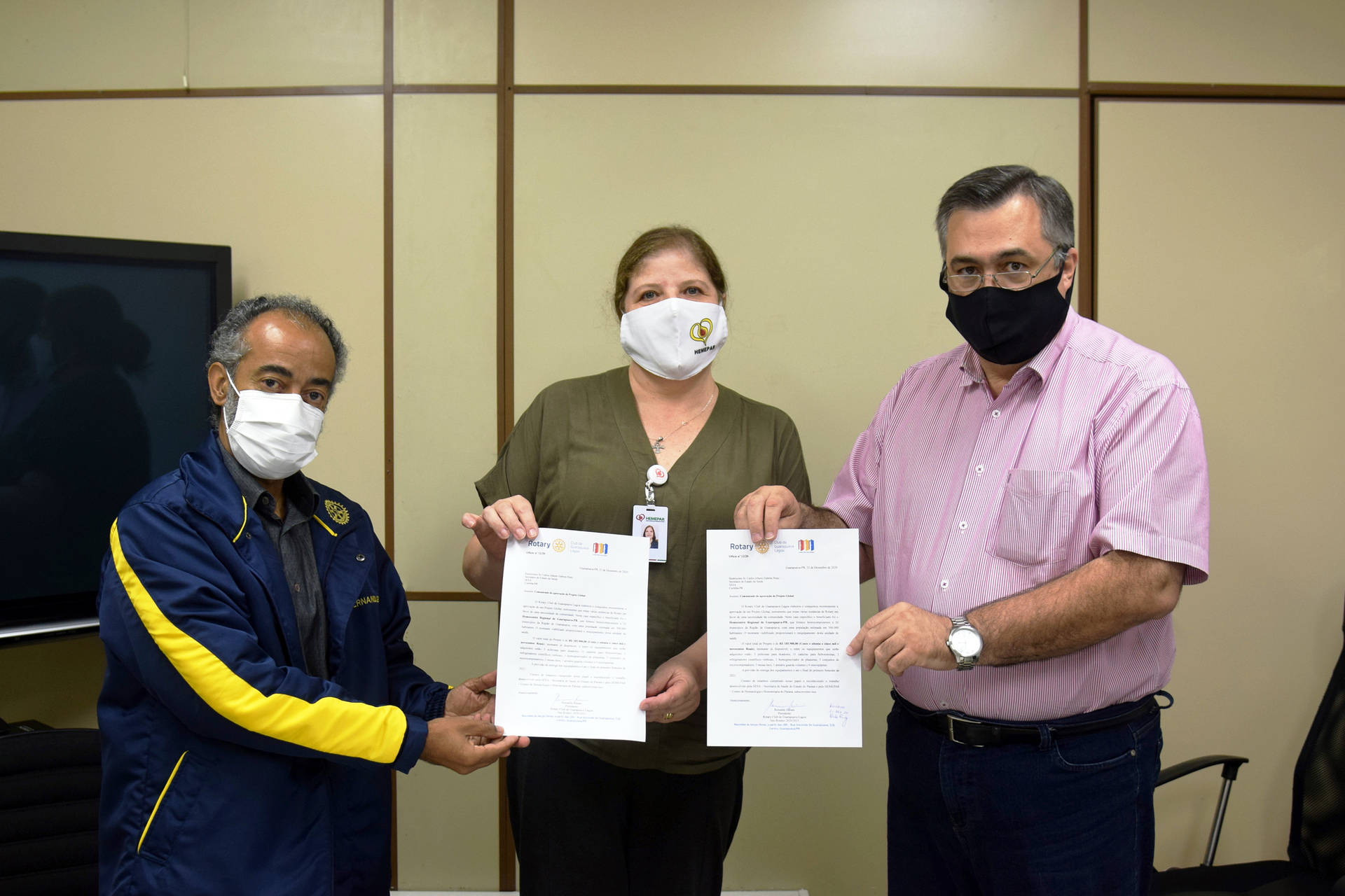 Rotary Internacional doa R$ 185,9 mil para Hemocentro de Guarapuava