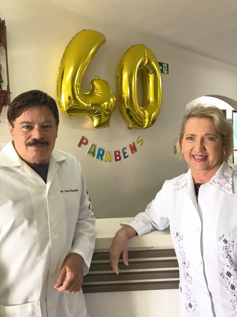Paulo e Rosa Ribeiro nos 40 anos da Clínica de Olhos de Castro