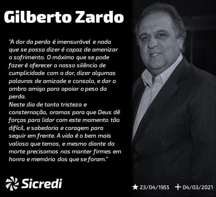 Morre vice-presidente do Sicredi Campos Gerais, vítima de Covid-19