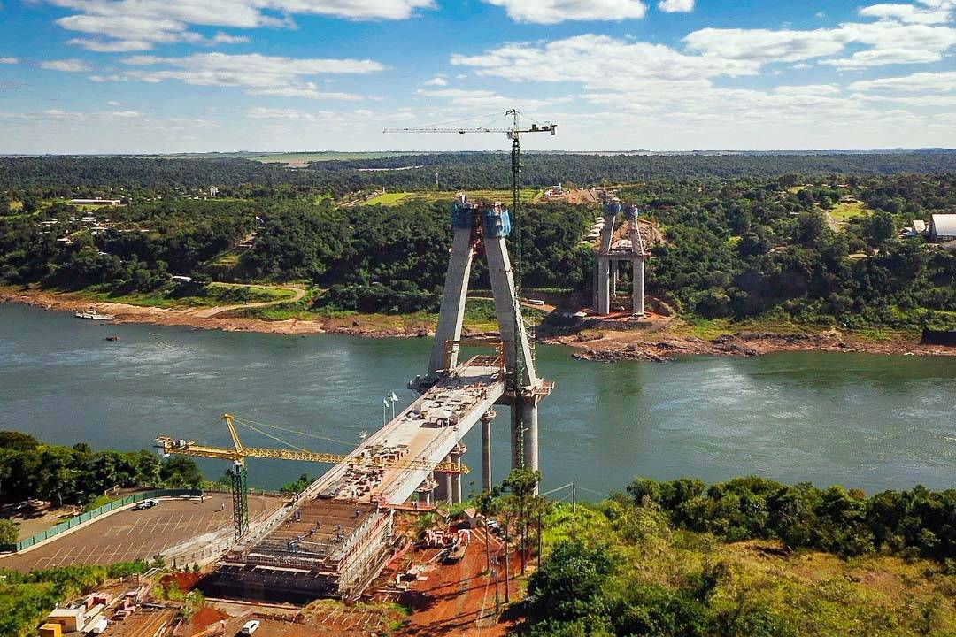 Obra da segunda ponte entre Brasil e Paraguai atinge 57% de execução