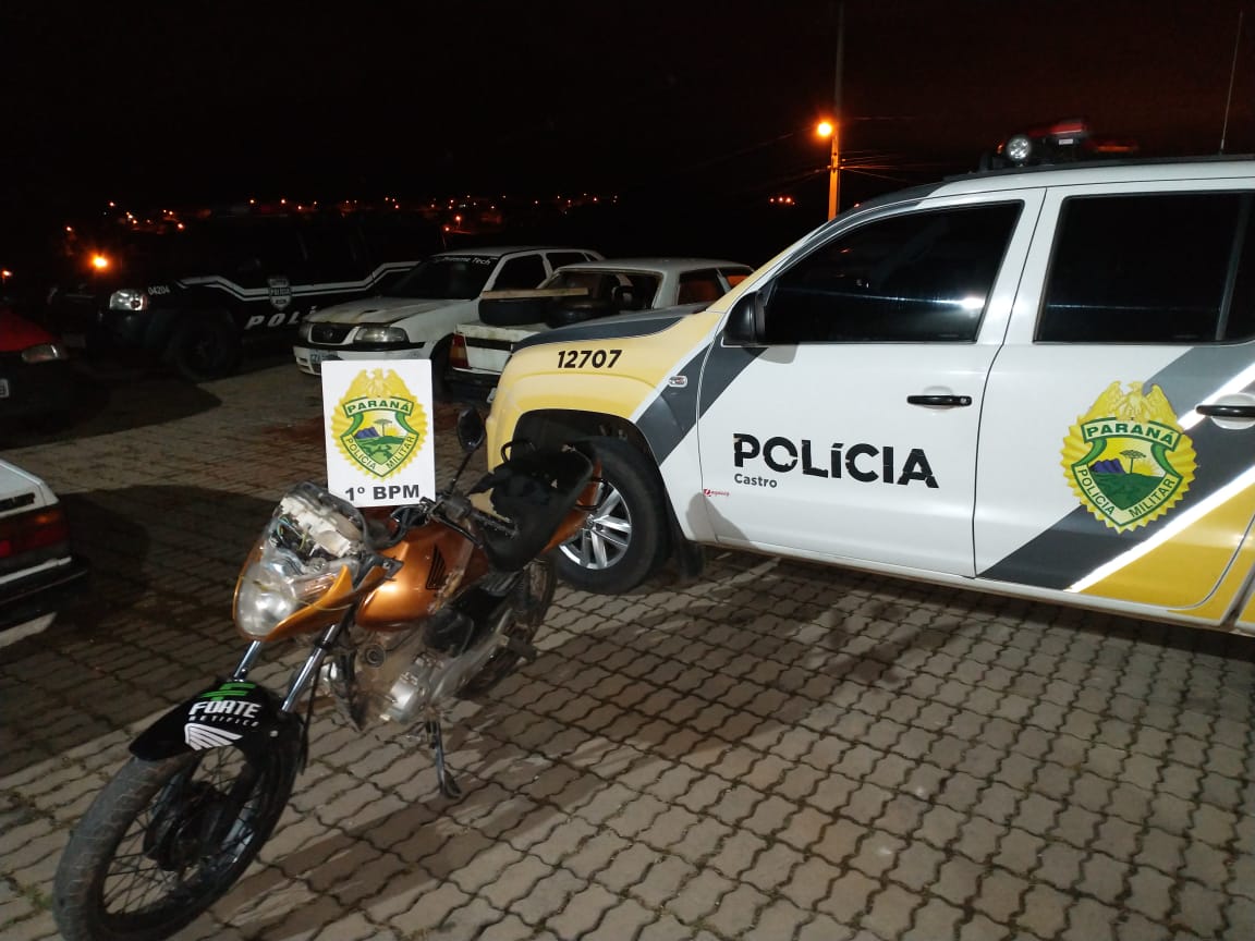 Moto roubada é recuperada no Jardim Arapongas