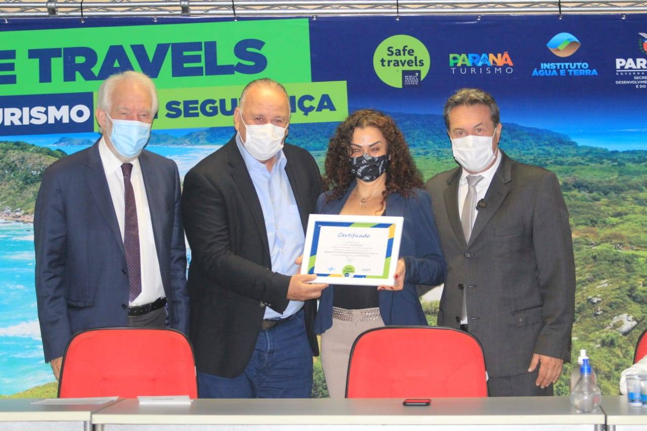Paraná recebe de entidade internacional selo e título de embaixador do turismo seguro em relação à Covid-19