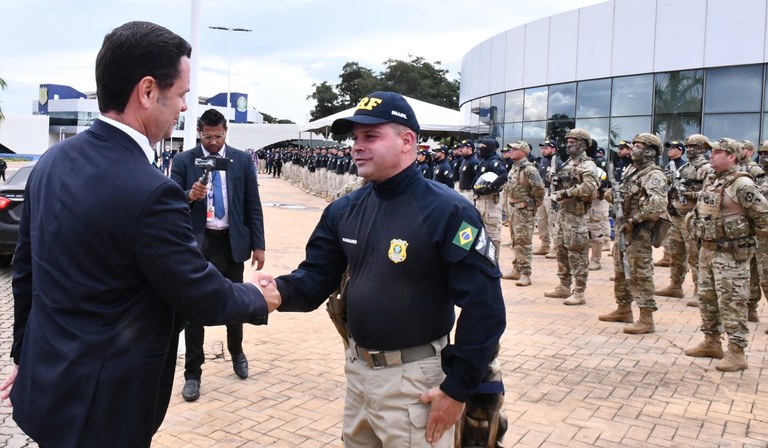 PRF recebe helicóptero em solenidade com ministro da Justiça e Segurança Pública