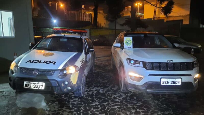 Jeep é recuperado em Ponta Grossa após motorista se ferir na tentativa de não entregar o carro a ladrões