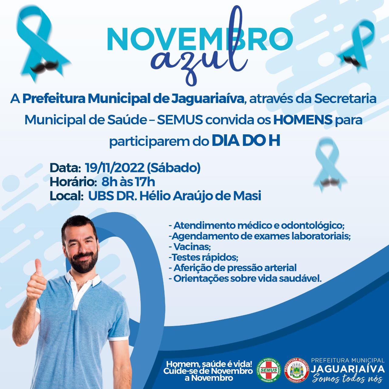 Em Jaguariaíva, Campanha Novembro Azul está em andamento