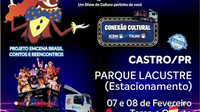 Castro recebe Palco Móvel Emcena Brasil-Conexão Cultural Tigre na próxima semana
