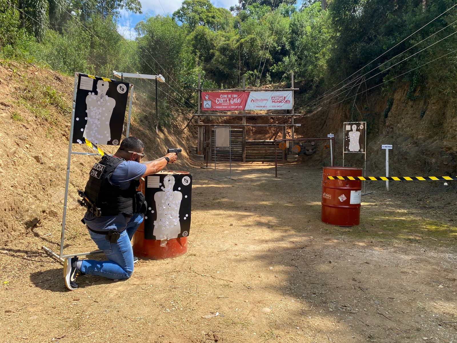 Polícia Civil em Palmeira realiza treinamento de armamento e tiro