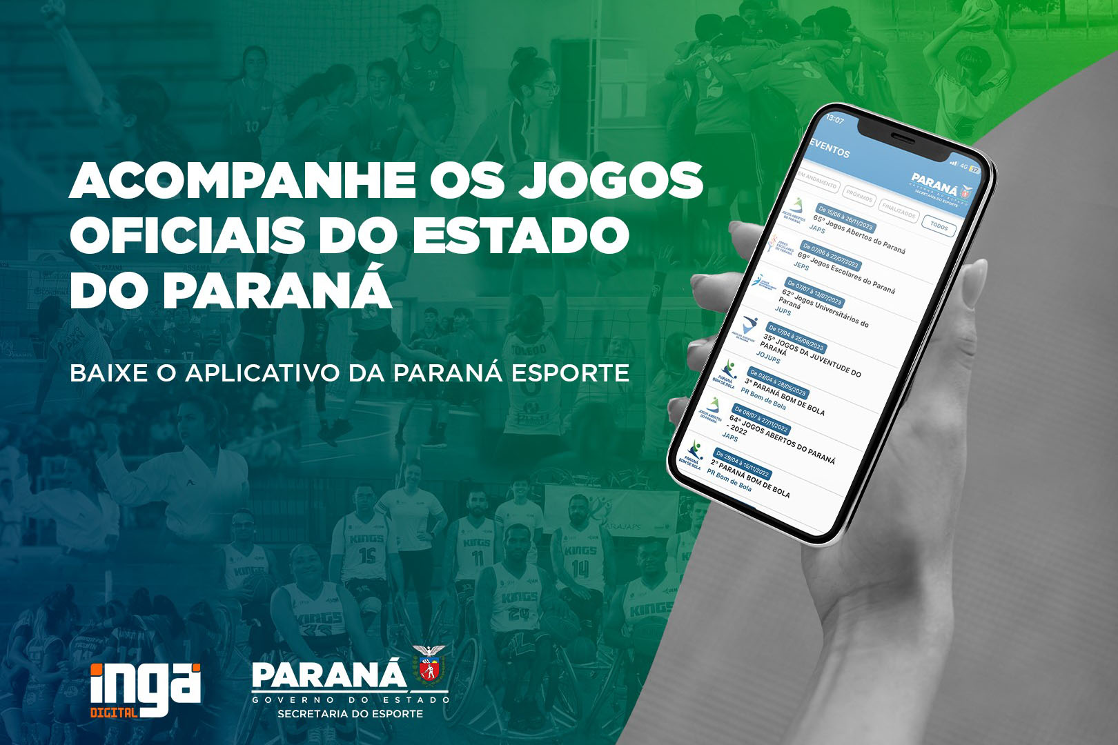 Governo lança aplicativo que permite acompanhar todos os Jogos Oficiais do Paraná