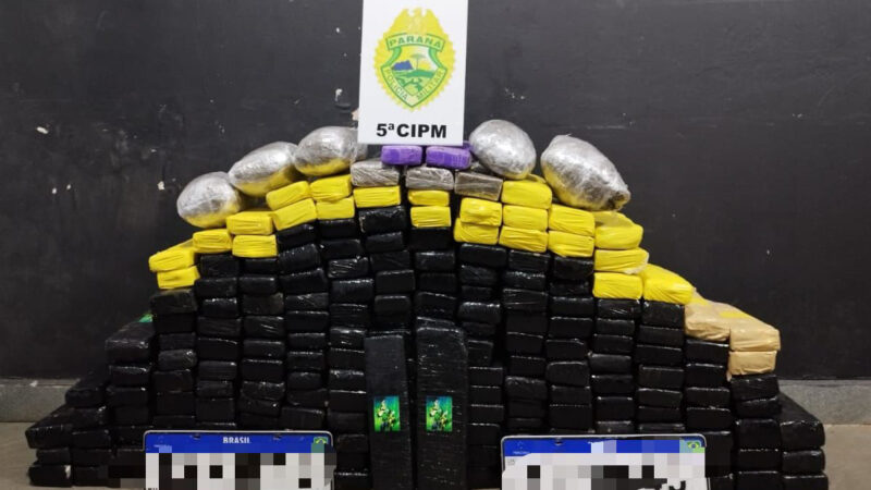Polícia Militar apreende mais de 190 quilos de drogas em Cianorte