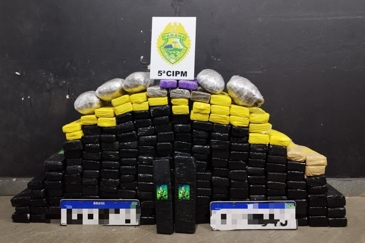 Polícia Militar apreende mais de 190 quilos de drogas em Cianorte