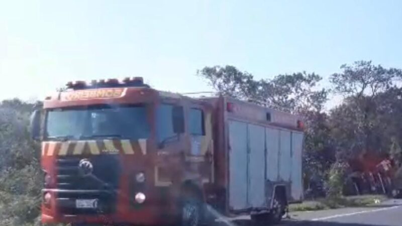 (Vídeo) Caminhão com família tomba e deixa ocupantes feridos