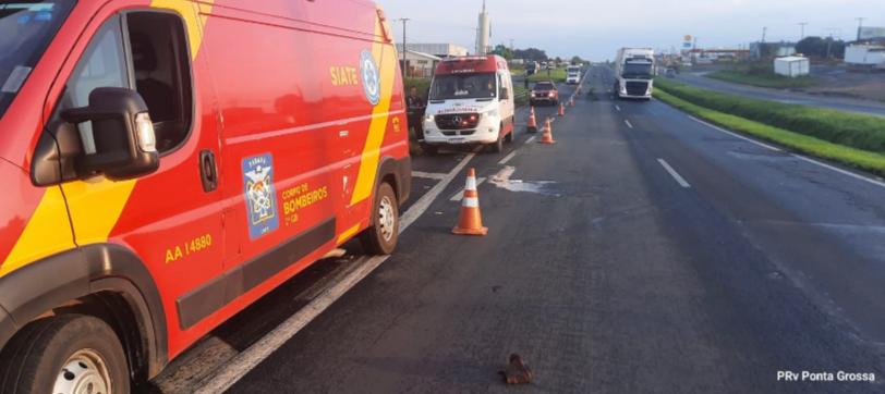 Morre homem atropelado por carro na PRC-373, entre Ponta Grossa e Carambeí