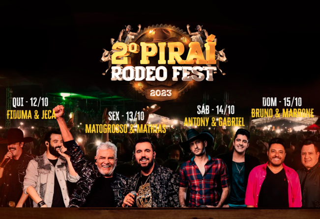 Piraí do Sul lança sorteio para quatro pessoas acessarem camarim dos artistas durante a Piraí Rodeo Fest
