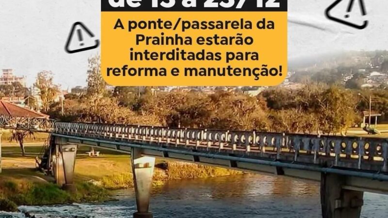 Ponte da Prainha estará fechada por 10 dias