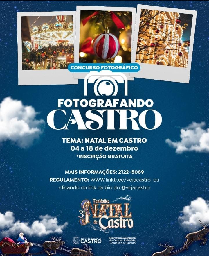 Concurso ‘Fotografando Castro’ recebe fotos até no dia 18 de dezembro