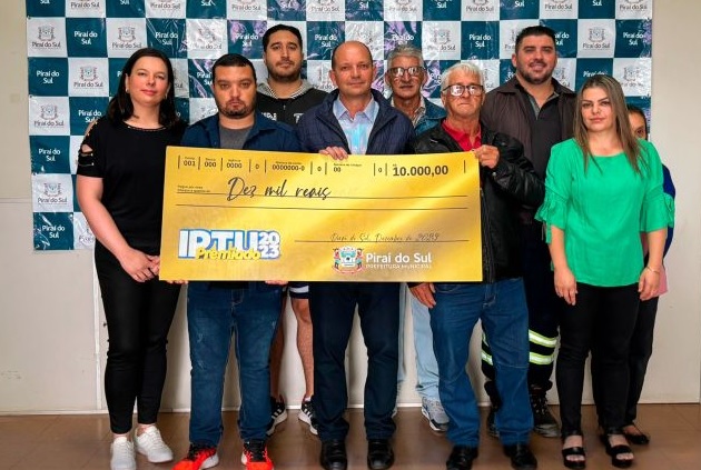 Piraí do Sul entrega premiação aos ganhadores do ‘IPTU Premiado 2023’