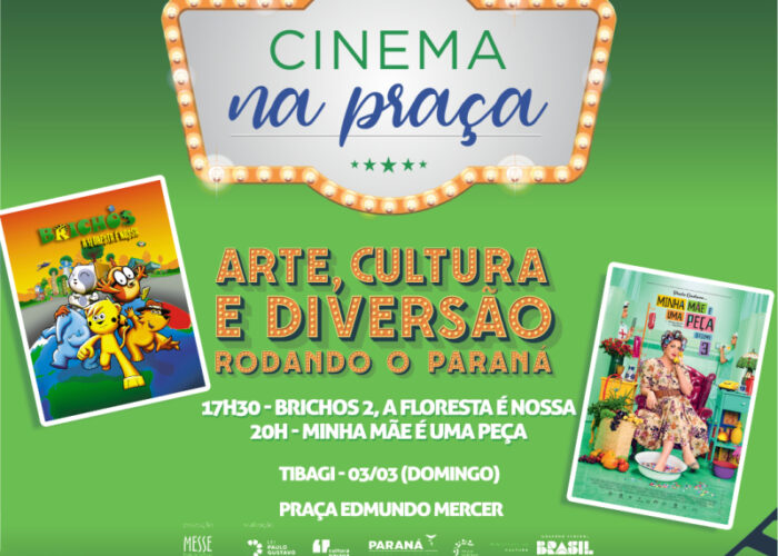 Projeto Cinema na Praça 2024 chega a Tibagi para exibir filmes nacionais