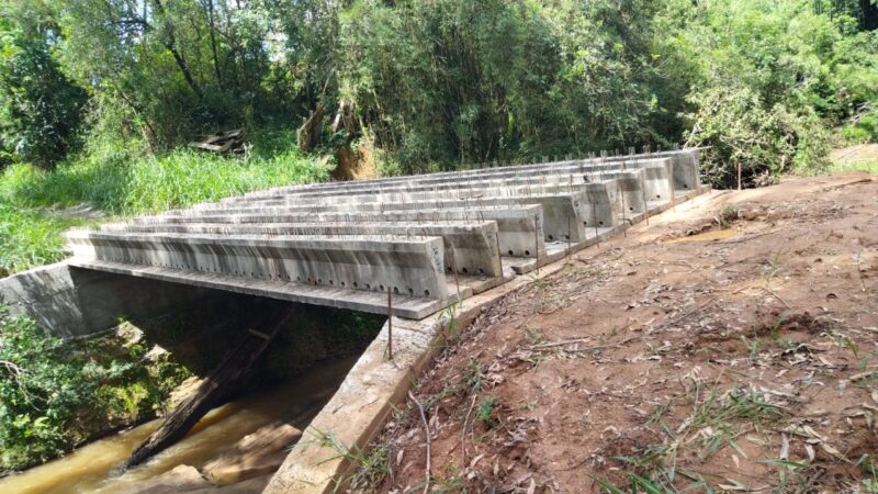 Obras na Ponte do Barreiro, em Tibagi, avançam
