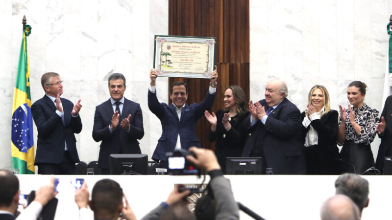 João Dória, ex-governador de São Paulo, recebe título de Cidadão Honorário do Paraná