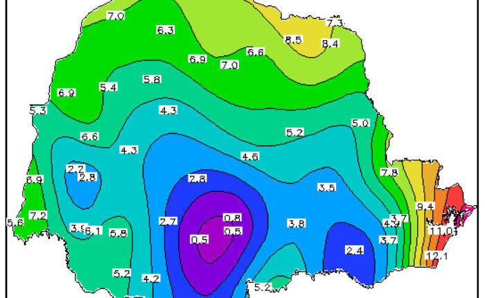 Manhã gelada em Castro teve mínima de 2°C nesta segunda-feira, segundo o Simepar.